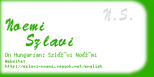 noemi szlavi business card